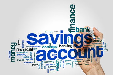 Sticker - Savings account word cloud