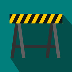 Poster - Traffic barrier icon, flat style