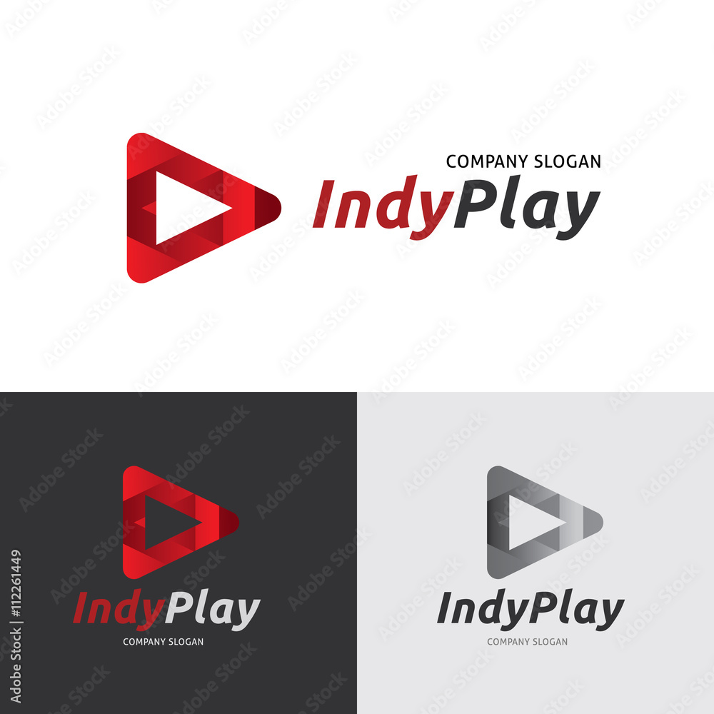 Creative logo,Play logo. Media logo. Sound logo design,multimedia logo,Game play logo.play icon.infinity logo. vector logo template.