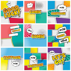 Wall Mural - cartoon comic book template