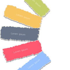 Canvas Print - background with torn paper banners