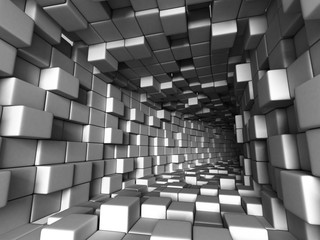 Wall Mural - abstract architecture tunnel with light background