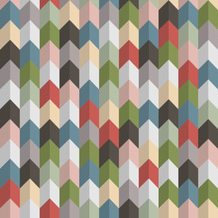 Wall Mural - 3d retro geometric seamless pattern with arrows