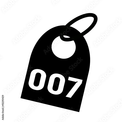 Fotografia, Obraz 007 white wording on background black key chain