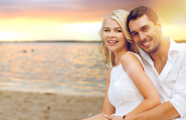 Sticker - couple having fun on the beach