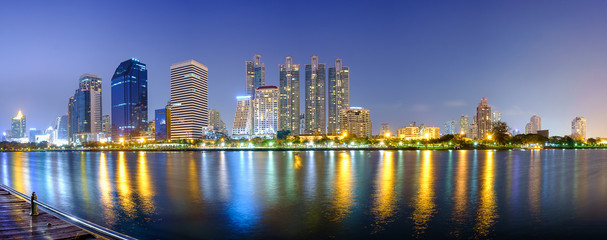 Bangkok city downtown at night