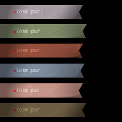 Wall Mural - vector set of silk ribbons