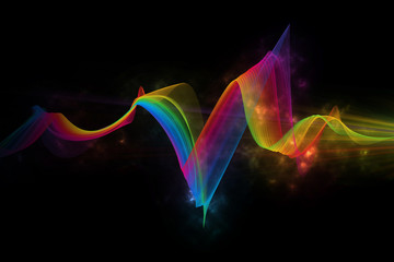 Wall Mural - colorful abstract wave