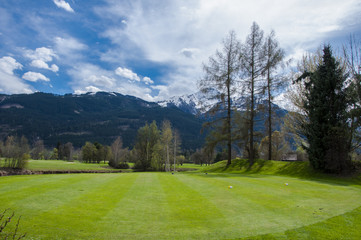 Golf course in mountains