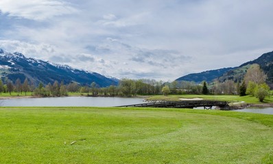 Golf course in mountains