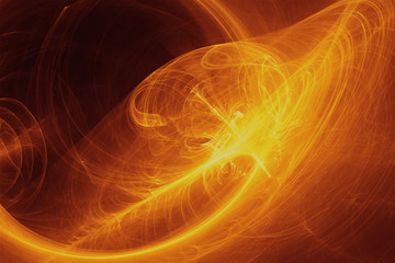 Wall Mural - yellow glow energy wave.