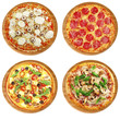 © Africa Studio - Set of different pizzas isolated on white