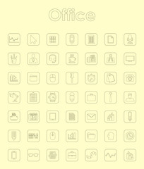 Wall Mural - Set of office simple icons