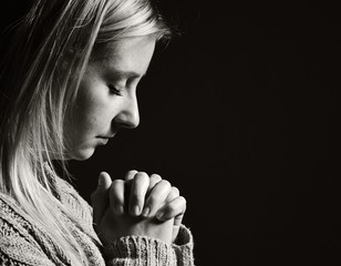 Praying woman.