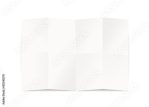Blank Map Design Mockup Isolated Clipping Path 3d Illustration Folded Chart Template Mock Up Display Clear Draft Plan Paper Sheet Front View Pattern Diagram Clear Booklet Clean Map Mockup Stock Illustration