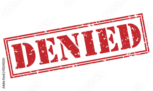 Fotografía denied red stamp on white background