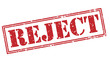 reject red stamp on white background