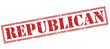 republican red stamp on white background