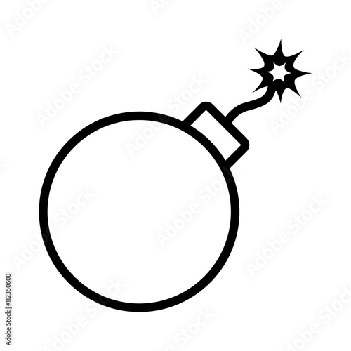 Bomb explosive device line art icon for games and websites Stock Vector ...