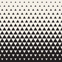 Wall Mural - vector seamless white to black transition triangle halftone gradient pattern