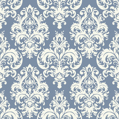 Wall Mural - Damask seamless pattern for design.