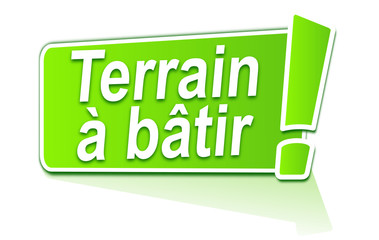 Sticker - terrain à bâtir sur étiquette verte