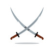 © Steinar - Vector Two Scimitar Cartoon Illustration.