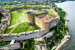 beautiful view on Akkerman fortress in Belgorod-Dniester, Ukraine, aerial photo