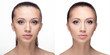 woman,  before and after retouch