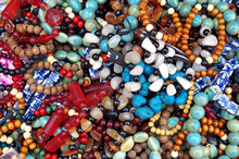Pile Of Tangled Bracelets Background