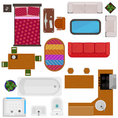 Poster - Top View Of Home Furniture