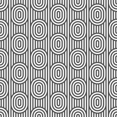Wall Mural - monochrome striped seamless pattern with ovals