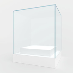 Wall Mural - display case. 3d render. isolated on gray background