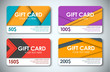 © olegphotor - Set of gift cards in the style of the material design