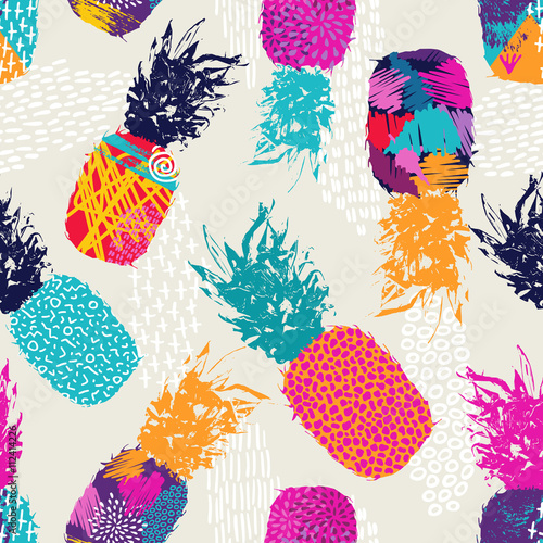 color-retro-pineapple-seamless-pattern-for-summer