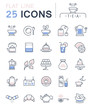 © M.Style - Set Vector Flat Line Icons Tea