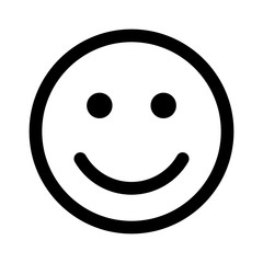 happy smiley face or emoticon line art icon for apps and websites