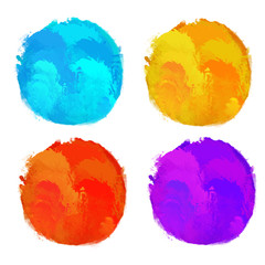 Wall Mural - Watercolor circles isolated