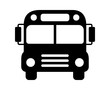 School bus or schoolbus transportation vehicle flat icon for apps and websites