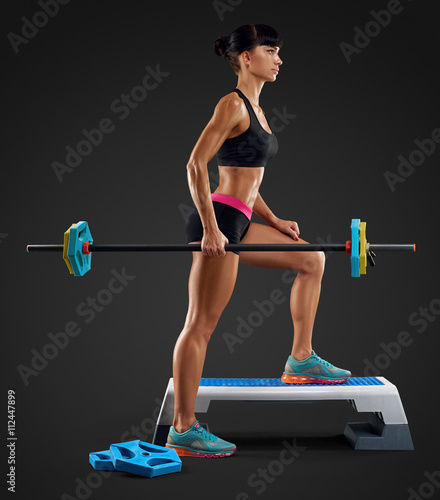 Naklejka na kafelki Fitness athletic young woman