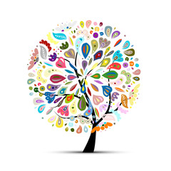 Aufkleber - Floral tree for your design