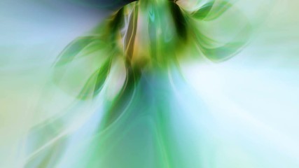 Wall Mural - Tunnel Vision 107: Traveling down a tunnel of abstract green light (Loop).