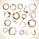 Fototapeta Mapy - Coffee Stain, Isolated, Vector Illustration EPS10