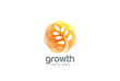 © Sentavio - Growing Plant abstract Logo Negative space Sprout Logotype icon