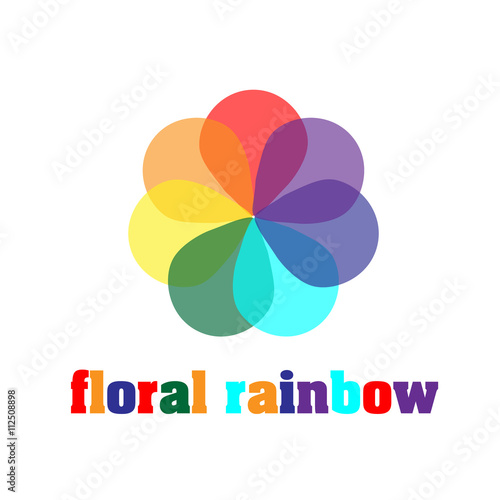 Floral Rainbow Company Logo Colorful Like A Rainbow Flower With Seven Petals For Decoration Or Design Logo Buy This Stock Vector And Explore Similar Vectors At Adobe Stock Adobe Stock