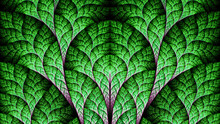 Exotic Biological Organism. Cosmic Gate. Plant Leaves. Sacred Geometry. Mysterious Psychedelic Relaxation Wallpaper. Fractal Abstract Pattern. Digital Artwork Creative Graphic Design.
