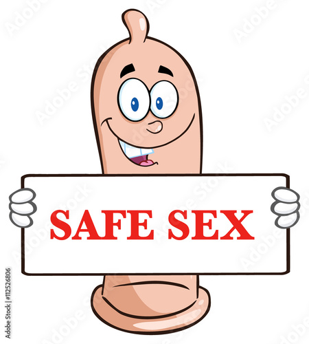 Condom Cartoon Mascot Character Holding A Sign Vector Illustration With Text Safe Sex Buy This Stock Vector And Explore Similar Vectors At Adobe Stock Adobe Stock