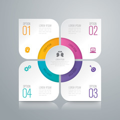 Infographic design template and marketing icons.