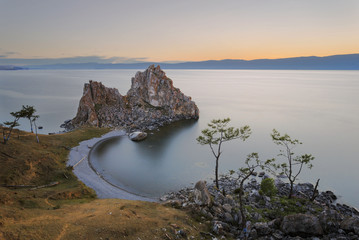 Sunset on Olkhon Island at Cape Khoboy.