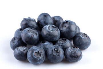 Wall Mural - Blueberries on white background